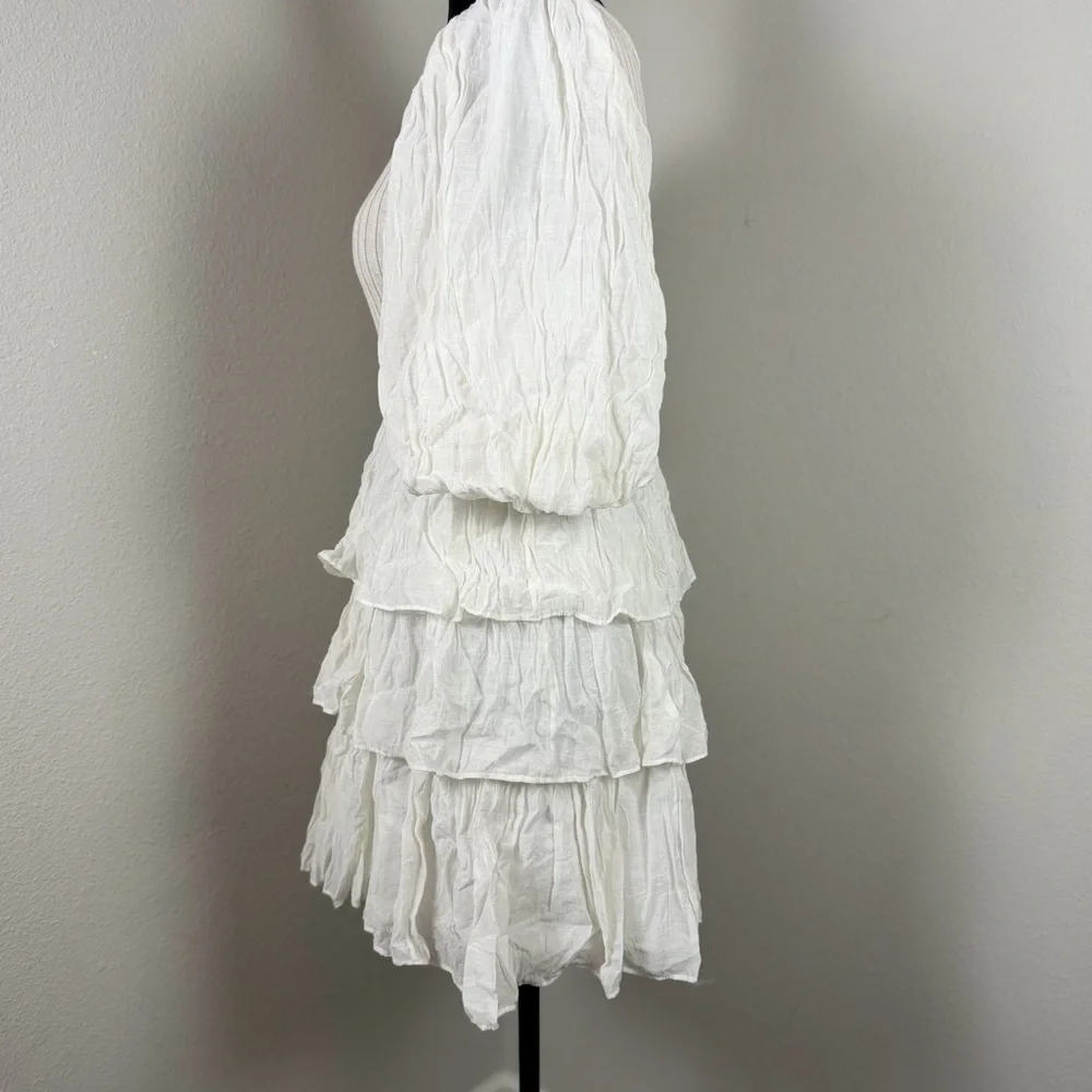Sofie The Label Cream Babydoll Trapeze Style Tiered Dress- Size Small - Picture 10 of 13